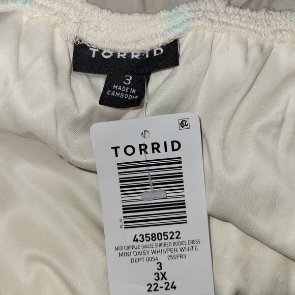 Torrid Womens Maxi Summer Dress Size 3X Tiered Floral Ruffles Smocked Yellow New - Picture 8 of 13